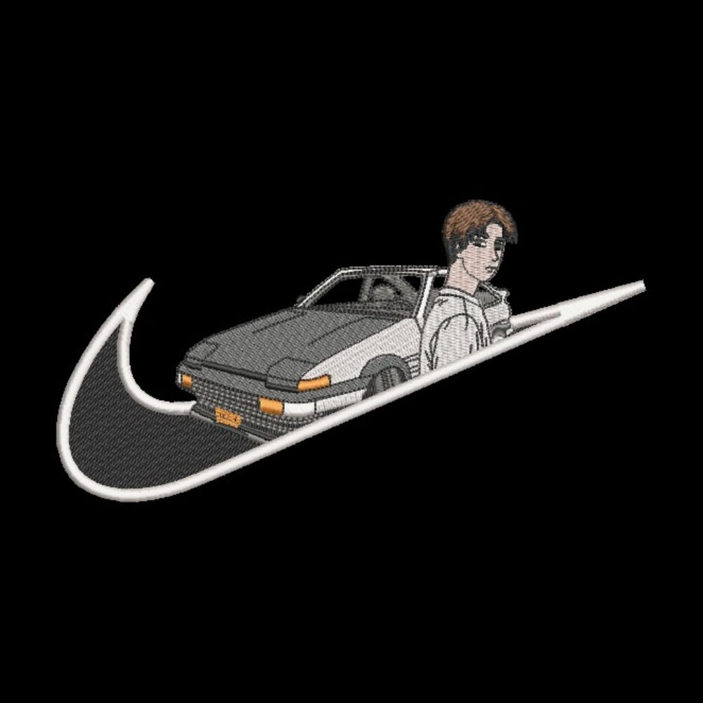 Nike Initial D Takumi HOODIE Embroidered Adult Unisex Sweatshirt Racing Anime
